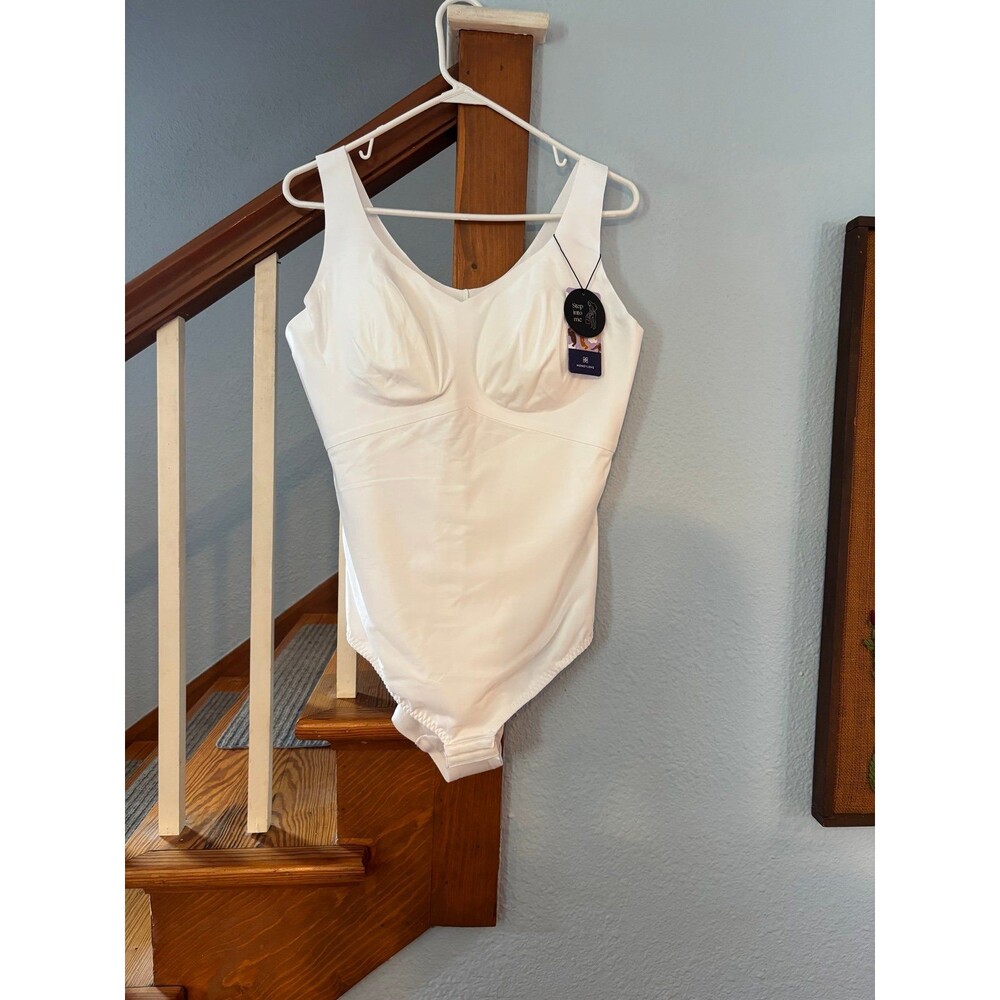 Honeylove white tank bodysuit shapewear nwt